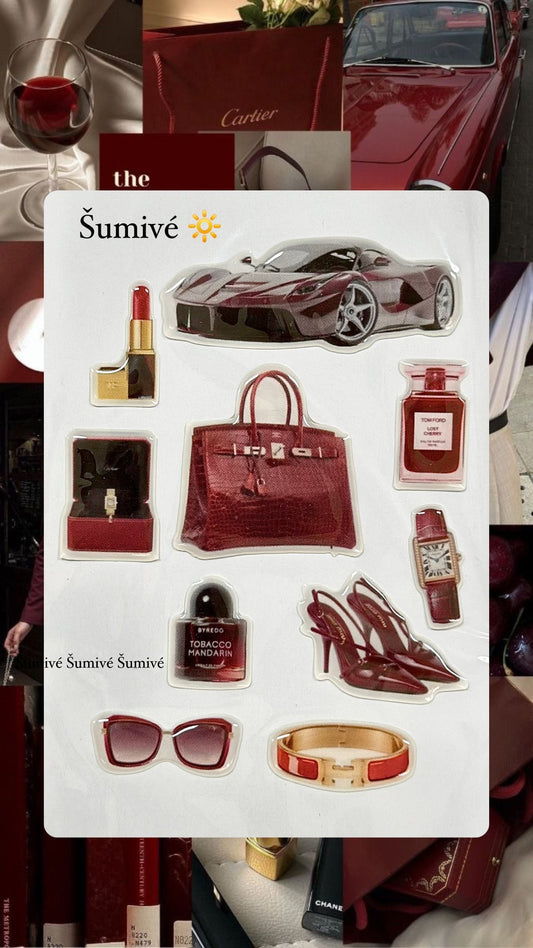 3D RED STICKERS 🍒