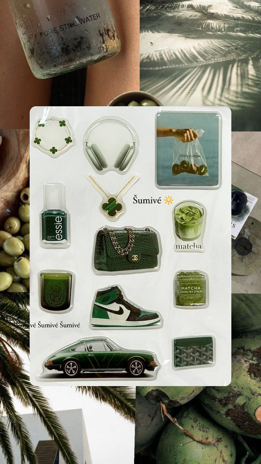 3D GREEN STICKERS 🌿